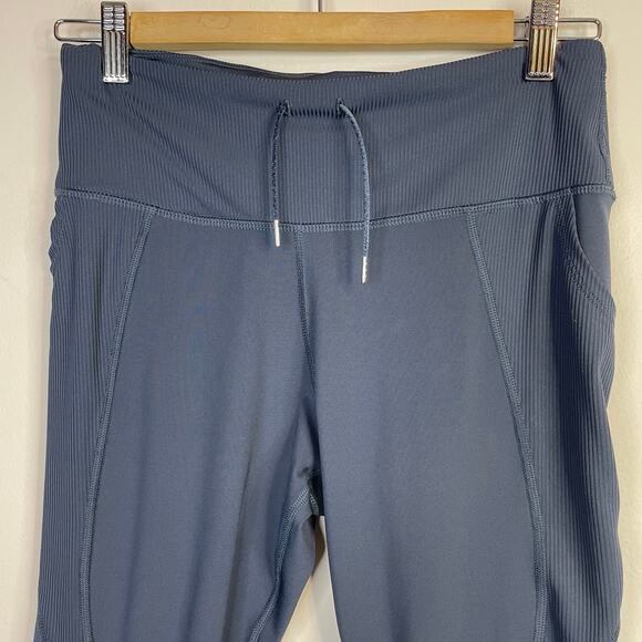 Nike Dri Fit Femme Fast 7/8 ankle Running Leggings Pants Thunder Blue Womens M - Picture 4 of 17